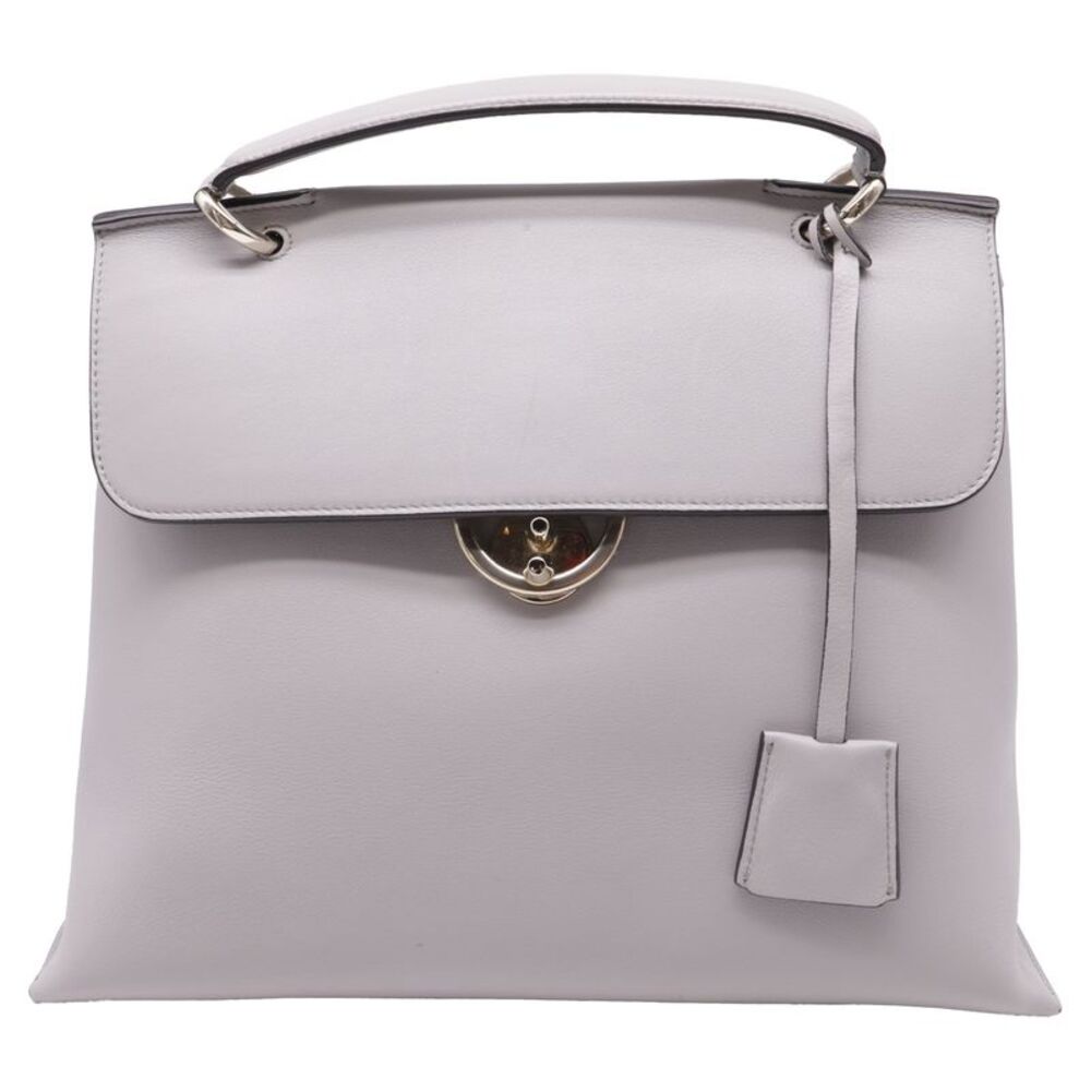 Salvatore Ferragamo Jet Set Top Handle Bag in Grey Leather